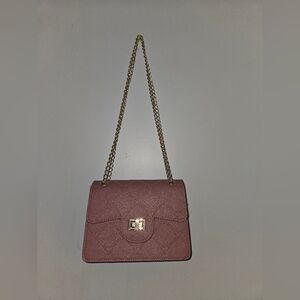 Pink Quilted Chain-Handle Shoulder Bag